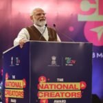 Pm Modi addressing the national creators award